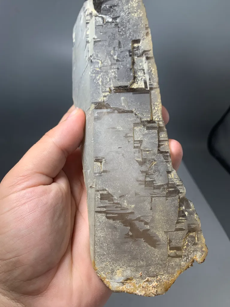 Unique Skeletal Smoky quartz with small Fluorite Crystal from Pakistan - image 6