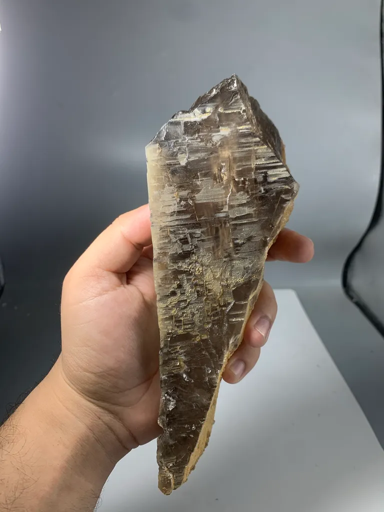 Unique Skeletal Smoky quartz with small Fluorite Crystal from Pakistan - image 5