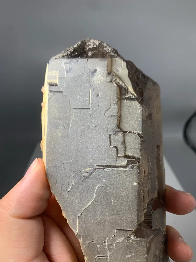 Unique Skeletal Smoky quartz with small Fluorite Crystal from Pakistan - image 3