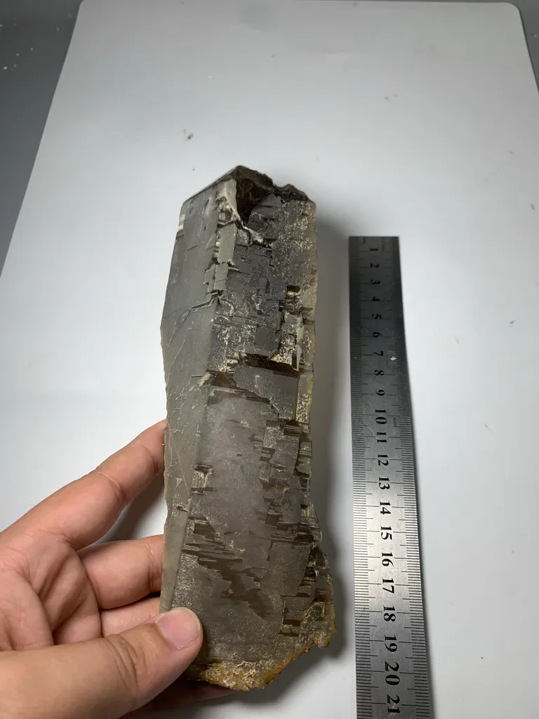Unique Skeletal Smoky quartz with small Fluorite Crystal from Pakistan - image 8