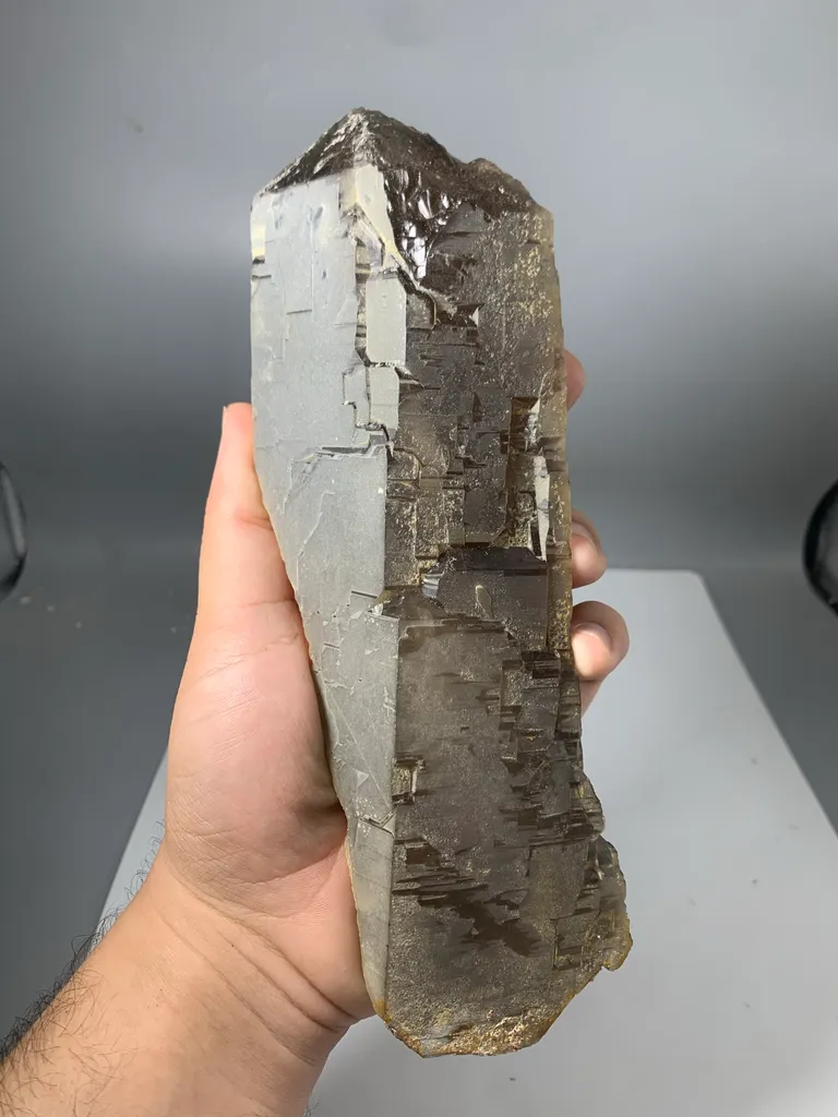 Unique Skeletal Smoky quartz with small Fluorite Crystal from Pakistan - image 4