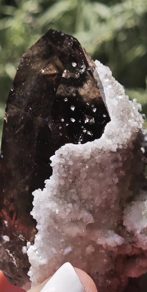 Unique Smoky Quartz with Heulandite from Crispalt, Val Giuv, Switzerland image