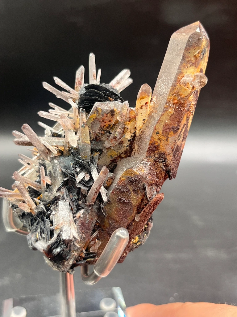 Unrepaired Specular Hematite (Iron Rose) with Quartz, Jinlong Hill, Longchuan Guangdong, Sourced at Mineral Bazaar - image 3