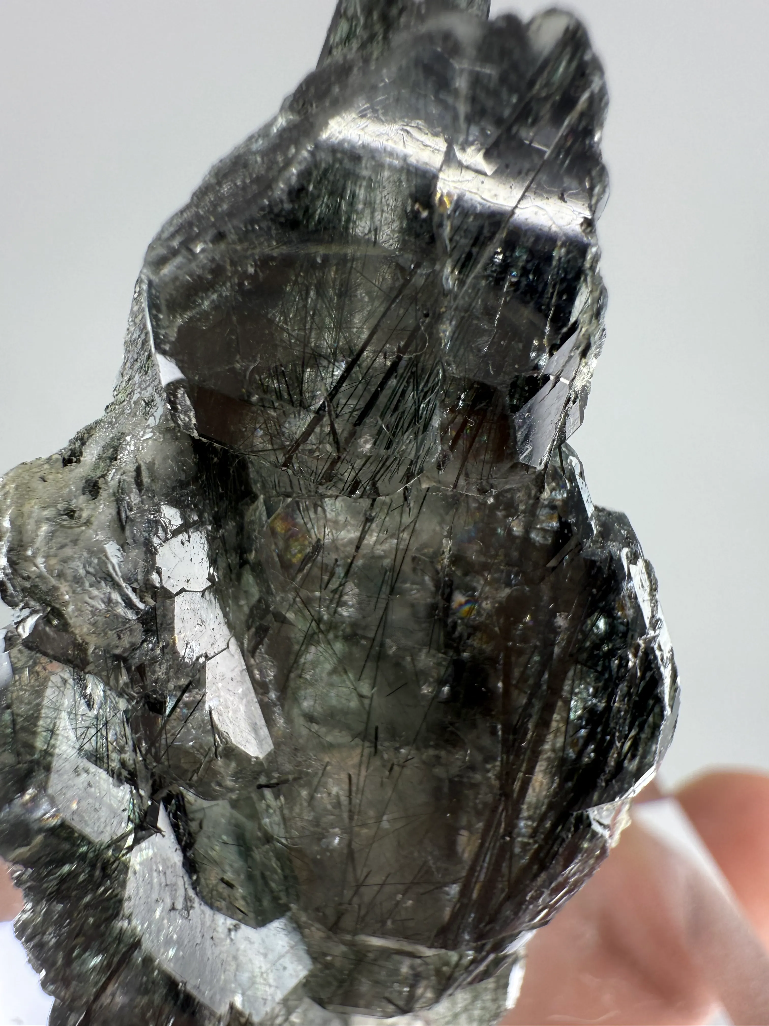 Unusual Apatite with Byssolite inclusion crystal from Pakistan - image 4