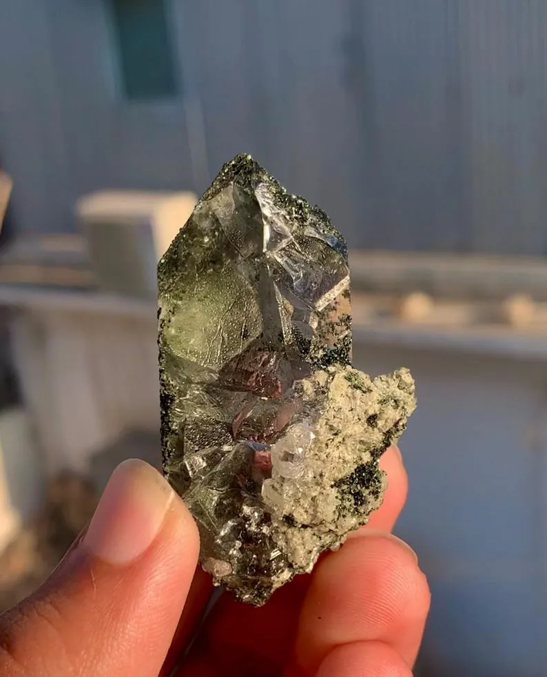 Unusual Chlorine Quartz Crystal - image 3