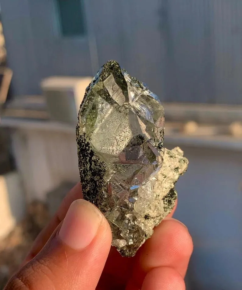 Unusual Chlorine Quartz Crystal - image 2