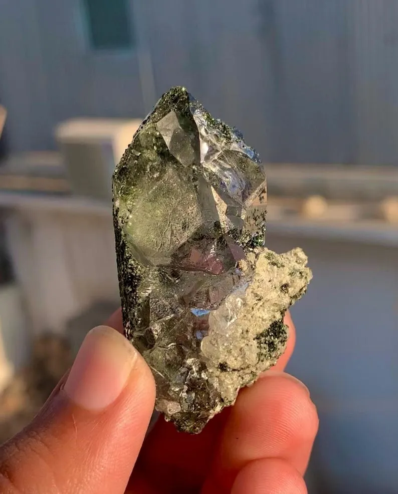 Unusual Chlorine Quartz Crystal image