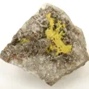 Uranophane on Calcite - image 1