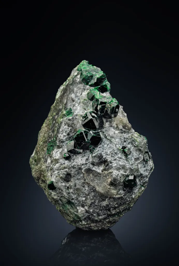 Uvarovite from Finland, North Karelia, Outokumpu