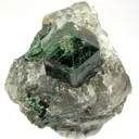 Uvarovite on Quartz - image 3