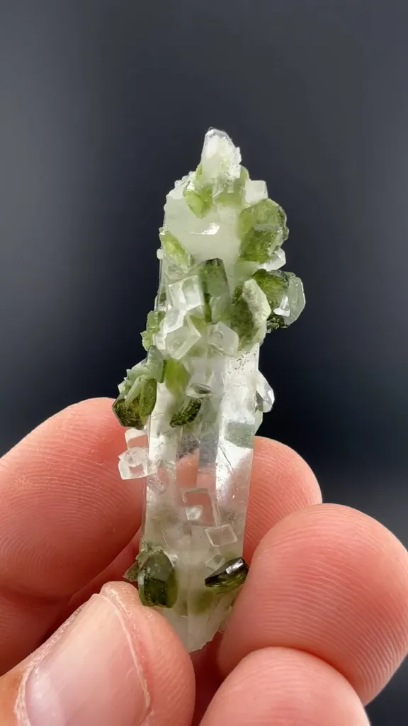Uvite with Quartz, Magnesite image