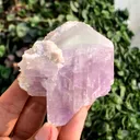 V SHape Bicolor Twinned Kunzite Crystals on Albite Minerals Specimen from Afghanistan - image 2