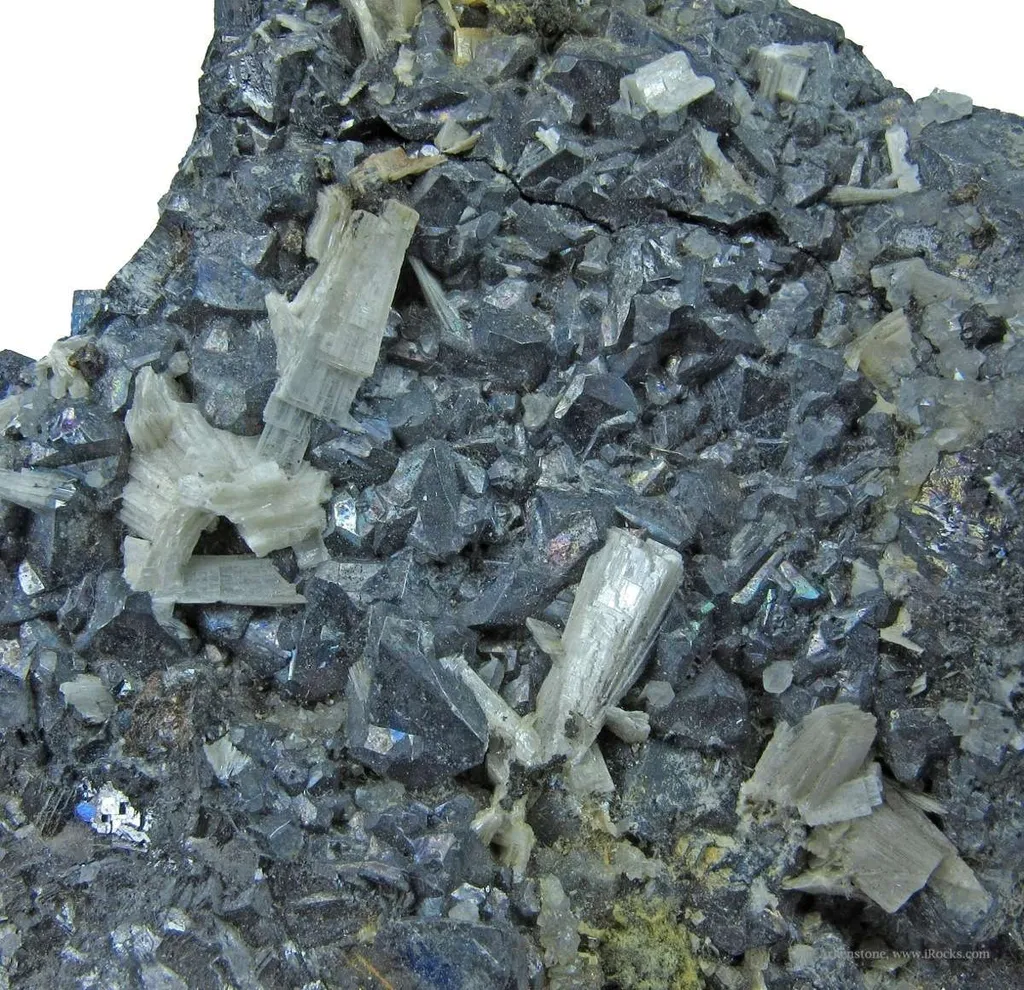 Valentinite on Galena image