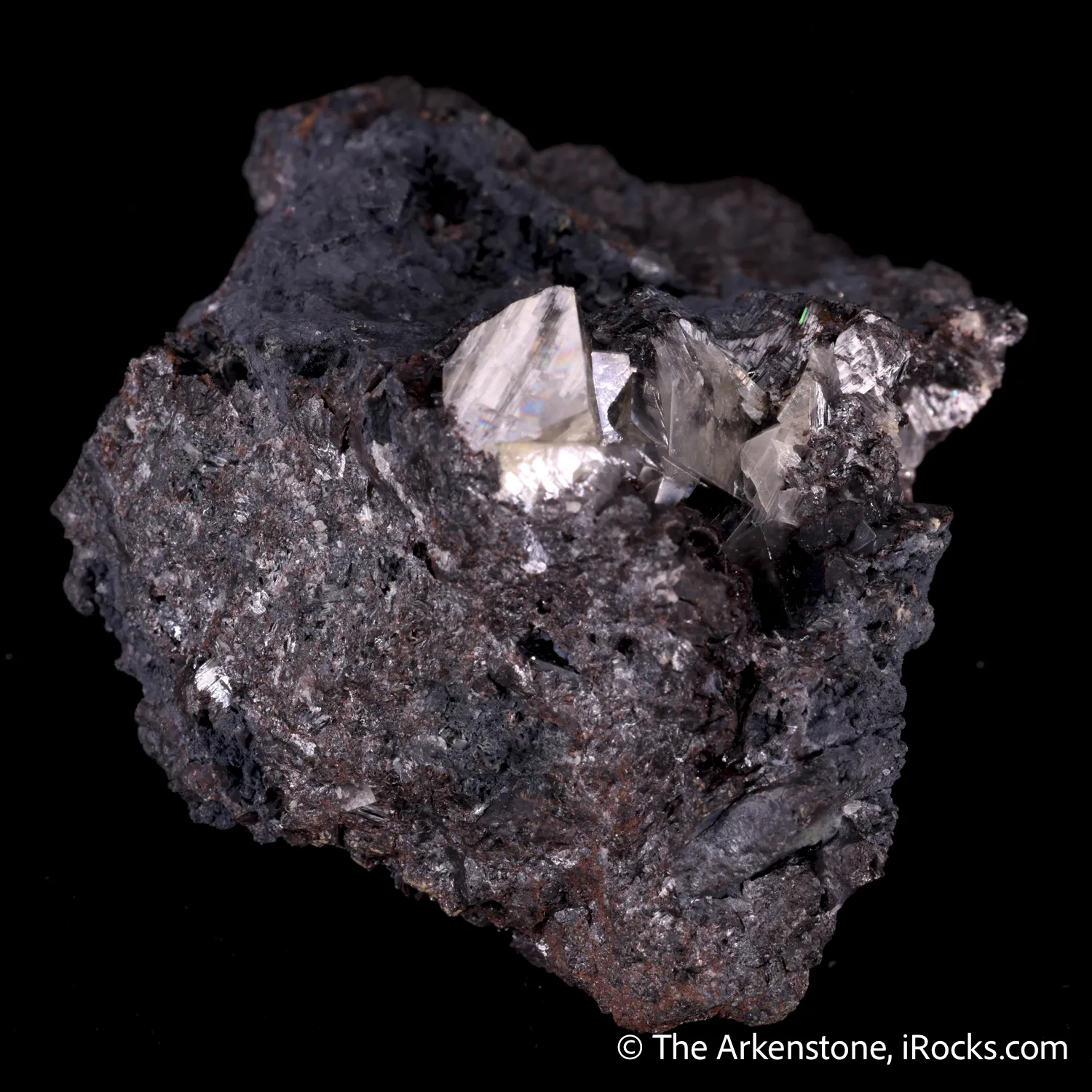 Valentinite with Galena, Stibnite and Native Antimony - image 4