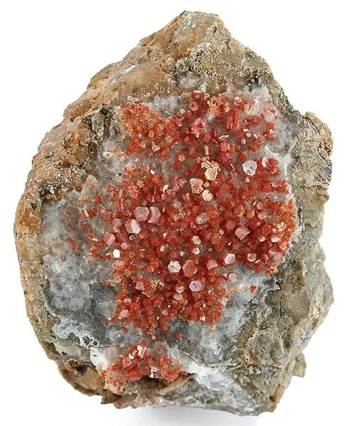 Vanadinite, Calcite image