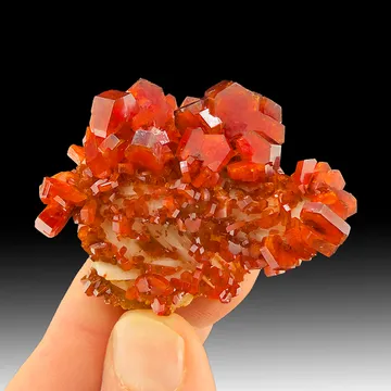 Vanadinite from ACF mine, Mibladen Mining District, Midelt Province, Drâa-Tafilalet Region, Morocco