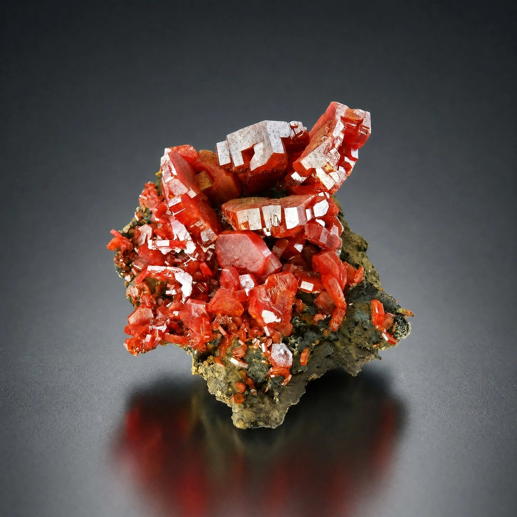 Vanadinite from Coud'a workings, Mibladen Mining District, Midelt Province, Drâa-Tafilalet Region, Morocco - image 2