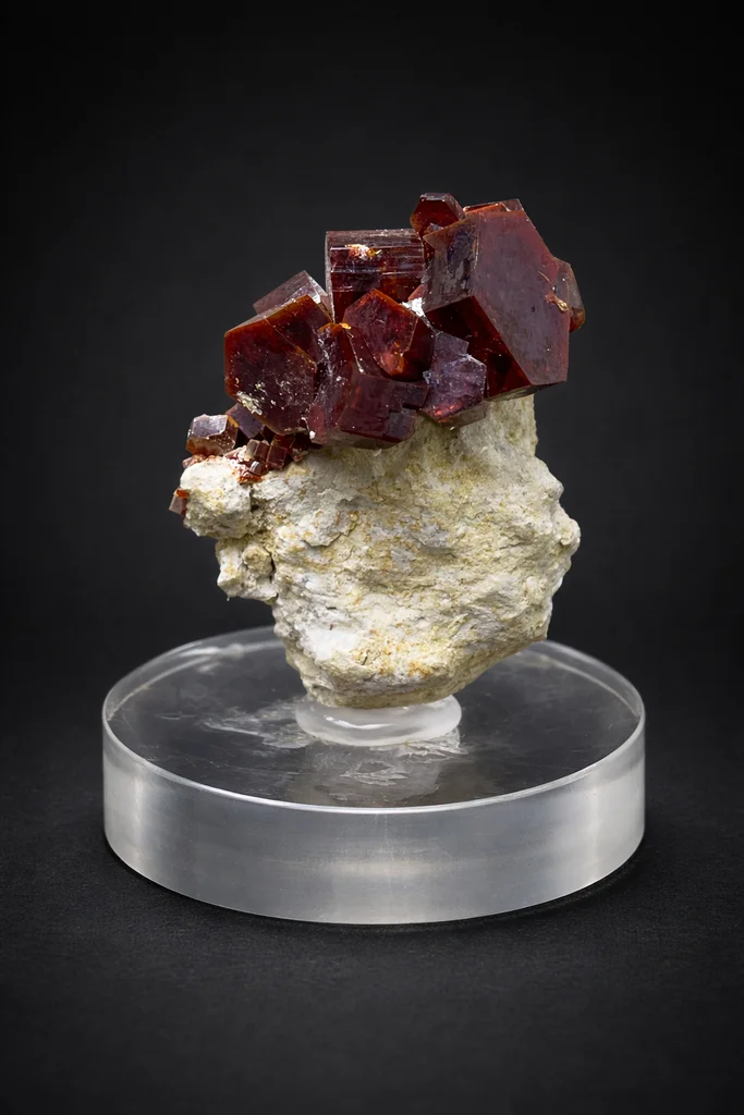 Vanadinite from Coud'a workings, Mibladen Mining District, Midelt Province, Drâa-Tafilalet Region, Morocco image