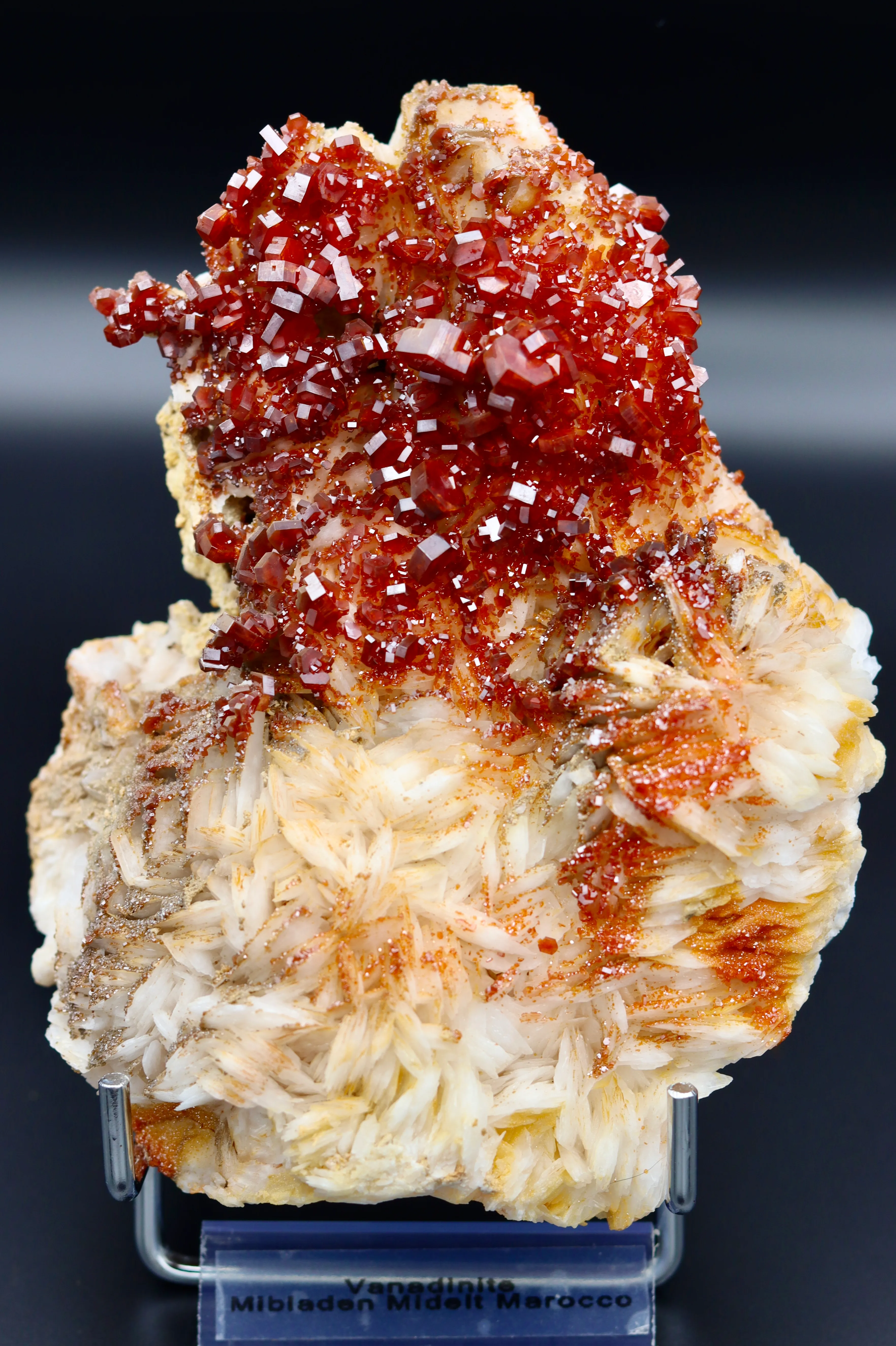 Vanadinite from Morocco, Drâa-Tafilalet Region, Midelt Province, Mibladen Mining District - image 1