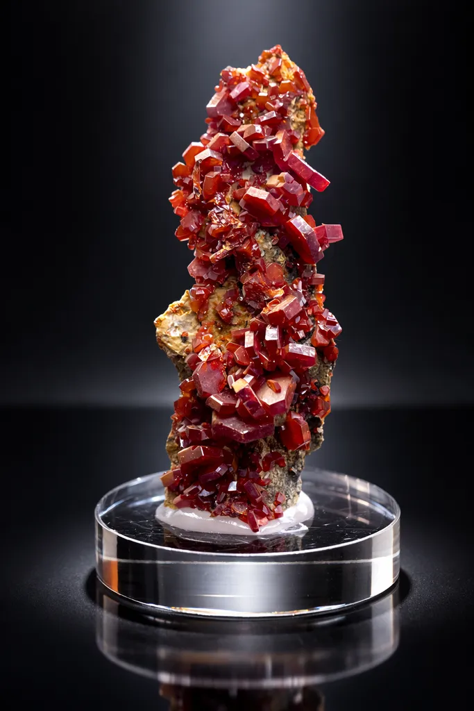 Vanadinite from Morocco, Drâa-Tafilalet Region, Midelt Province, Mibladen Mining District image