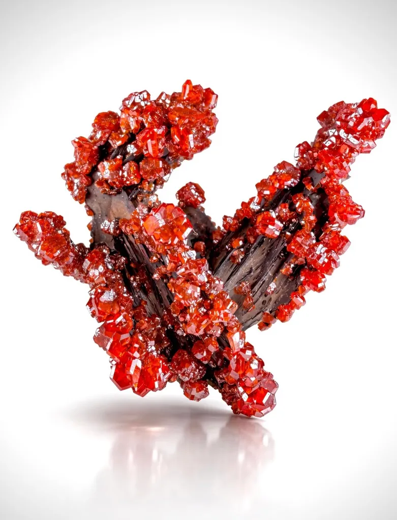 Vanadinite from Morocco, Drâa-Tafilalet Region, Midelt Province, Mibladen Mining District, Coud'a wo image