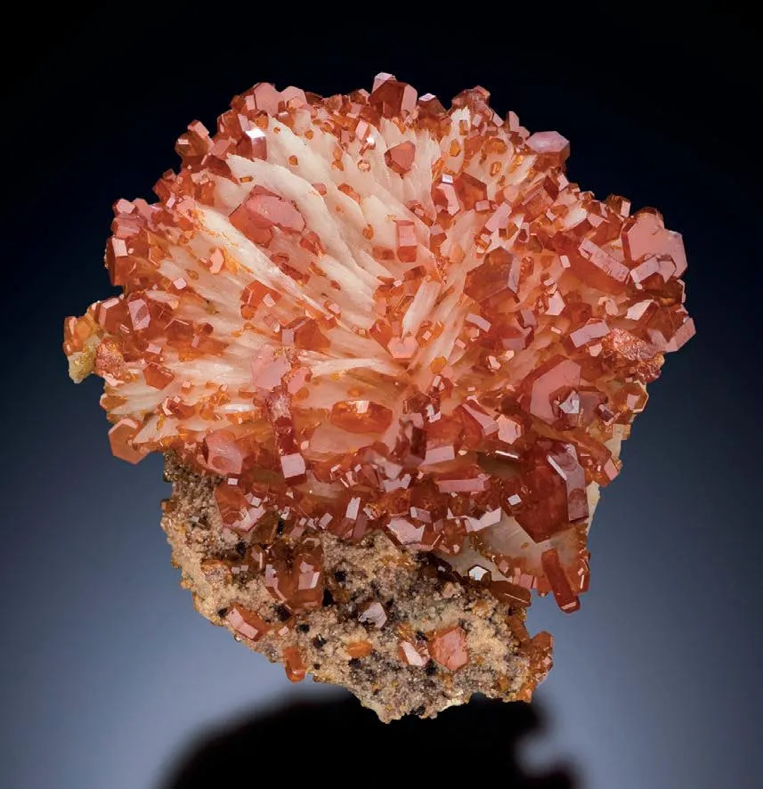 Vanadinite on Barite - image 1