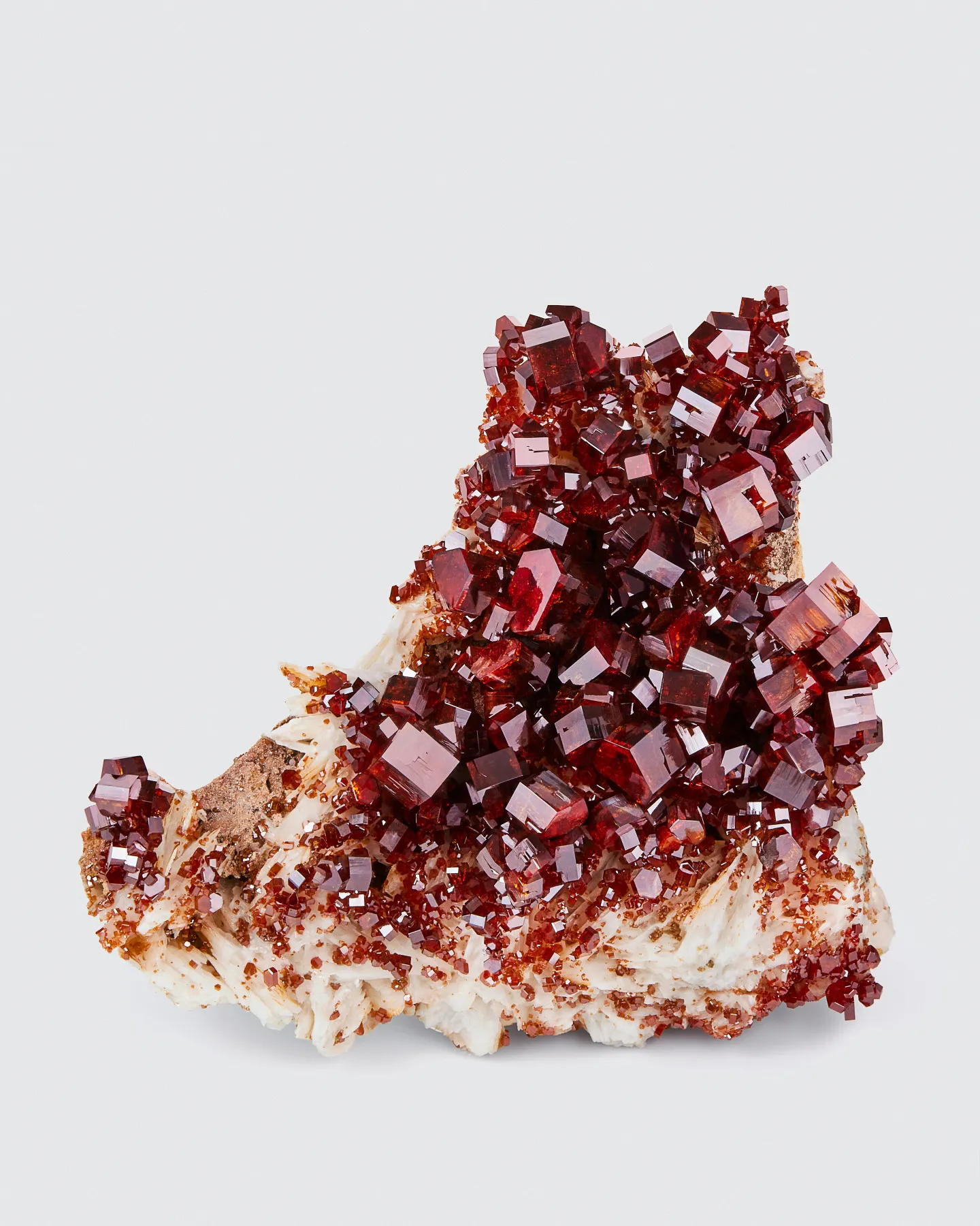 Vanadinite on Barite, Mibladen, Midelt Cercle, Midelt Prov., Morocco - image 1