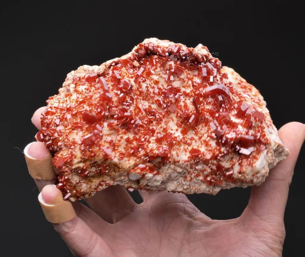 Vanadinite on Baryte - image 2