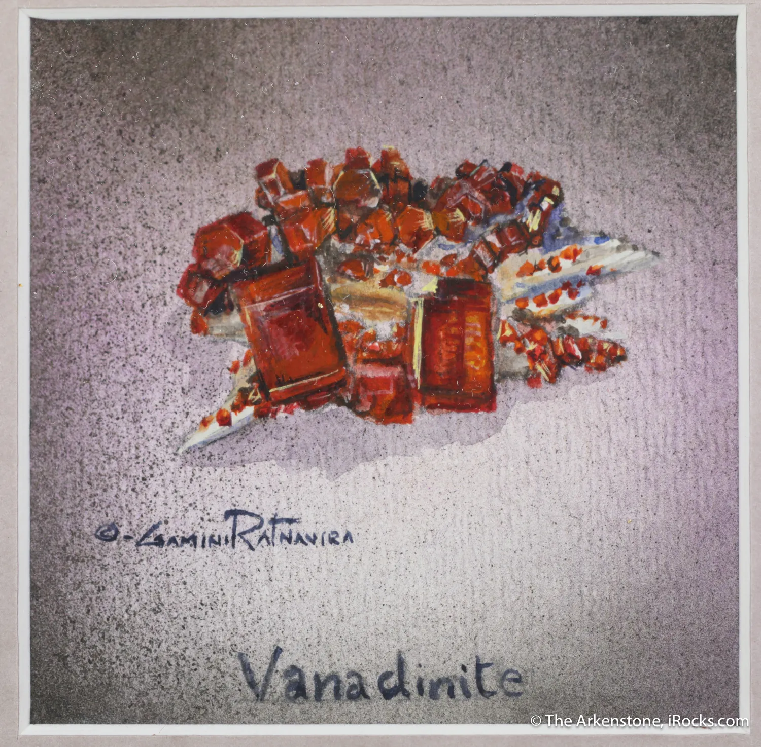 Vanadinite on Baryte - image 2