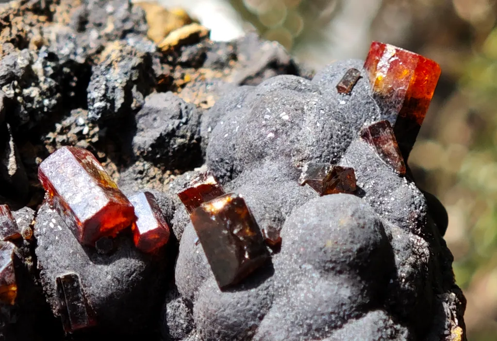 Vanadinite on Goethite from Taouz, Morocco - image 5