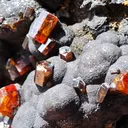 Vanadinite on Goethite from Taouz, Morocco - image 6