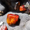 Vanadinite on Goethite from Taouz, Morocco - image 1