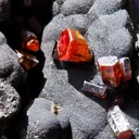 Vanadinite on Goethite from Taouz, Morocco - image 9