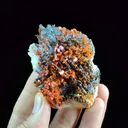 Vanadinite with barite & goethite from Maroc, Région Drâa-Tafilalet, Province de Midelt, District minier de Mibladen, Mibladen - image 2