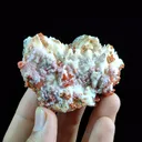 Vanadinite with barite,calcite & goethite from Maroc, Région Drâa-Tafilalet, Province de Midelt, District minier de Mibladen, Mibladen - image 4