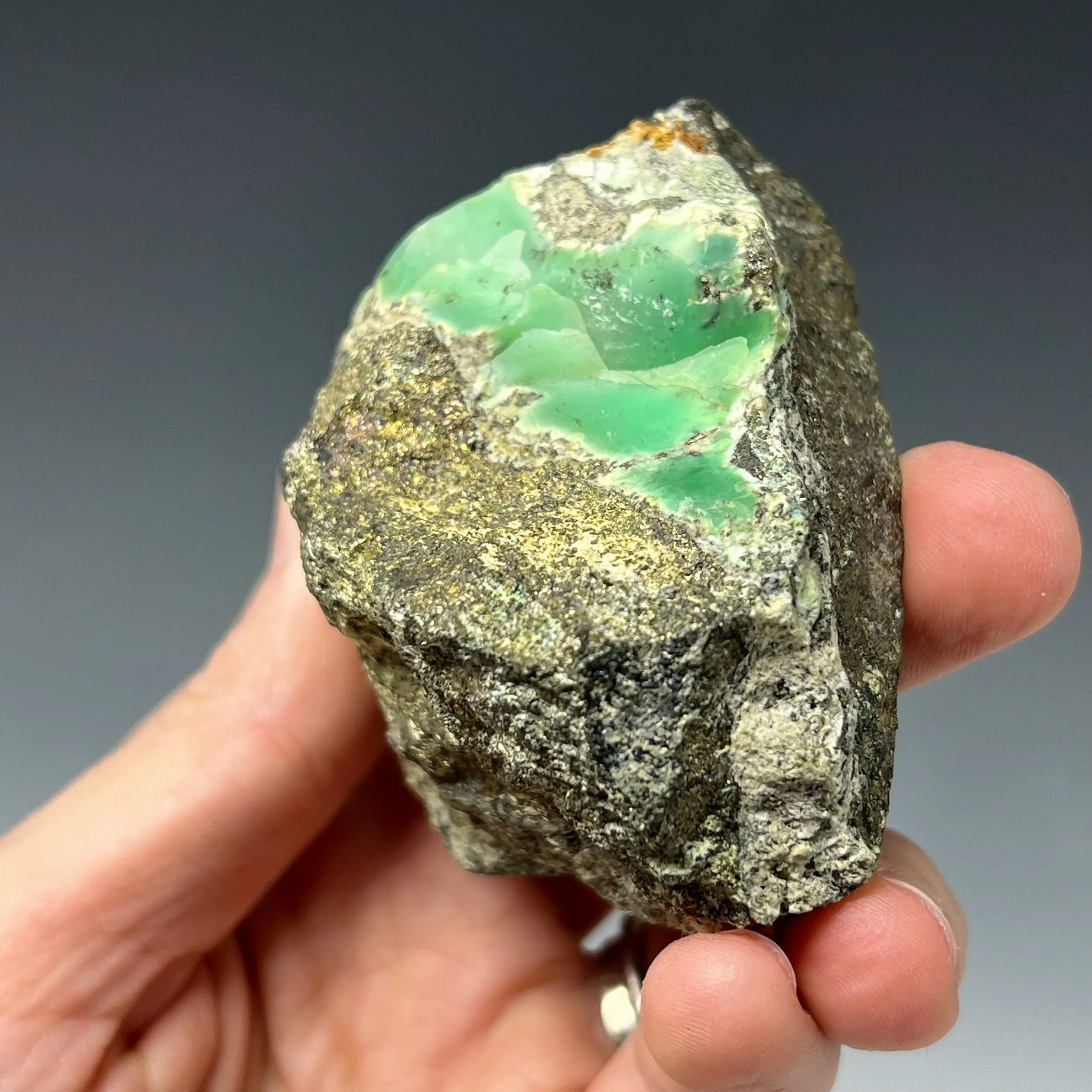 Variscite on Pyrite - image 3