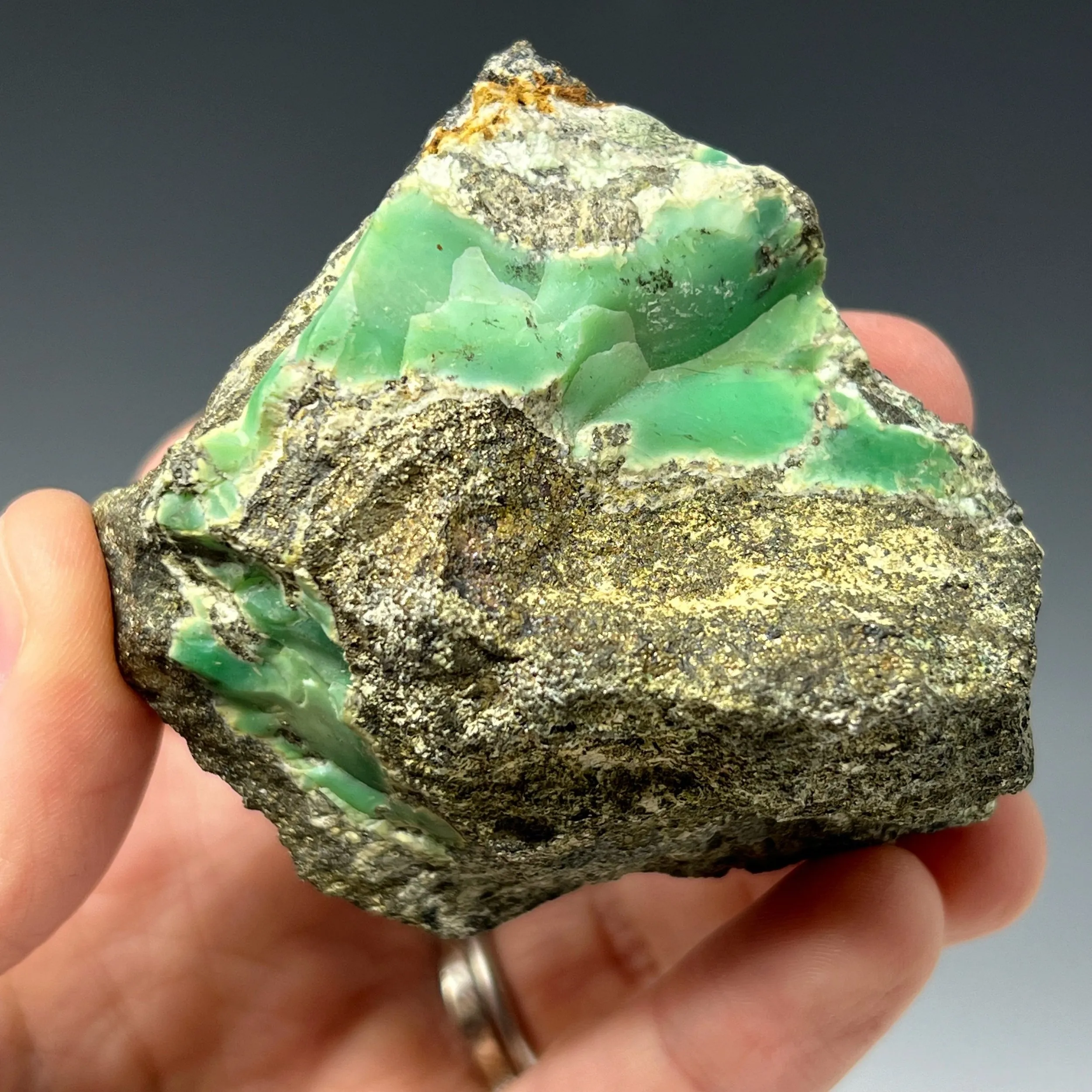 Variscite on Pyrite - image 1