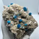 Very Rare Deep Blue Natural Cavansite Blossoms/Cavensite Crystal On Matrix With Stilbite Blades.. - image 2