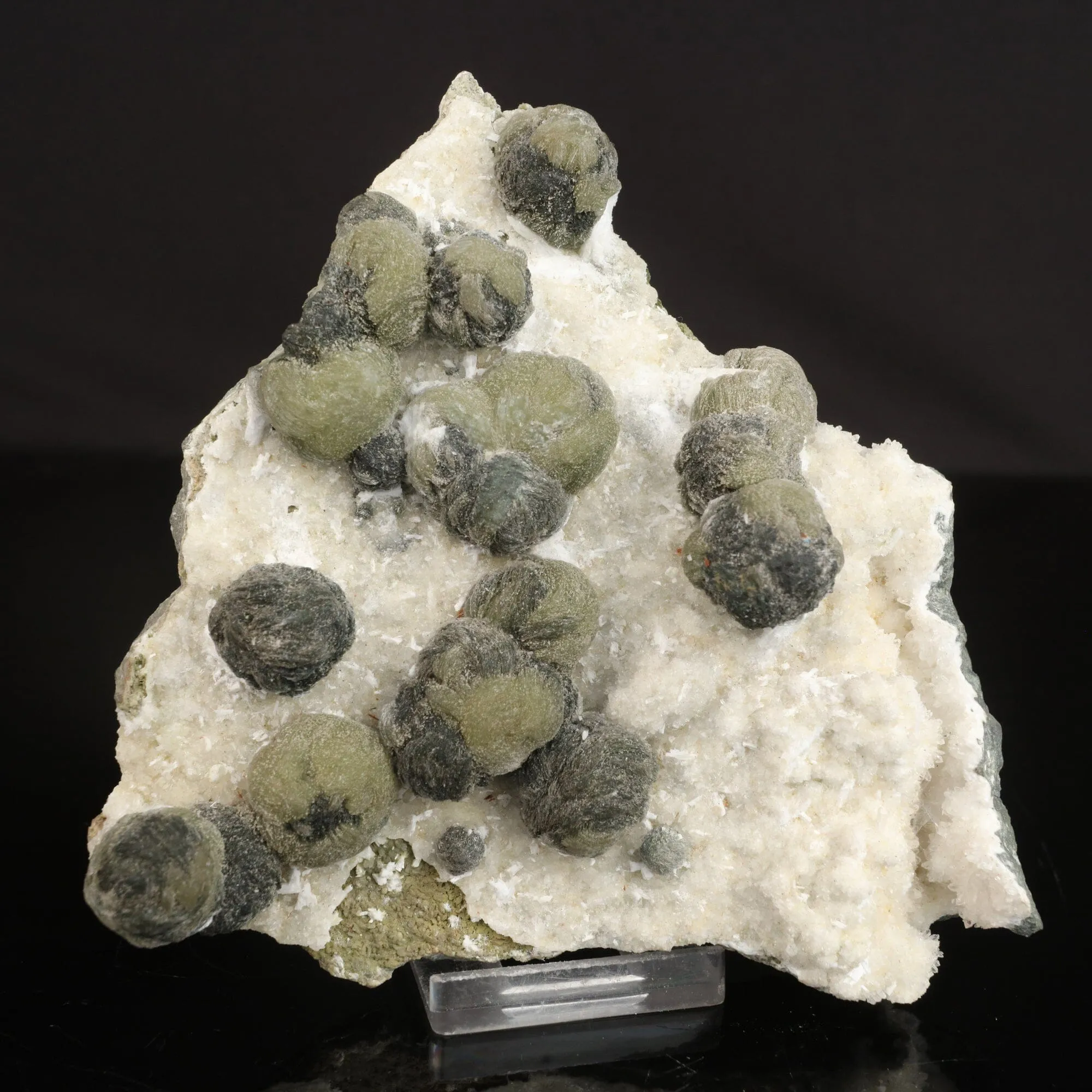 Very Rare Green Gyrolite Crystals from the early 90's Natural Mineral Specimen - image 1