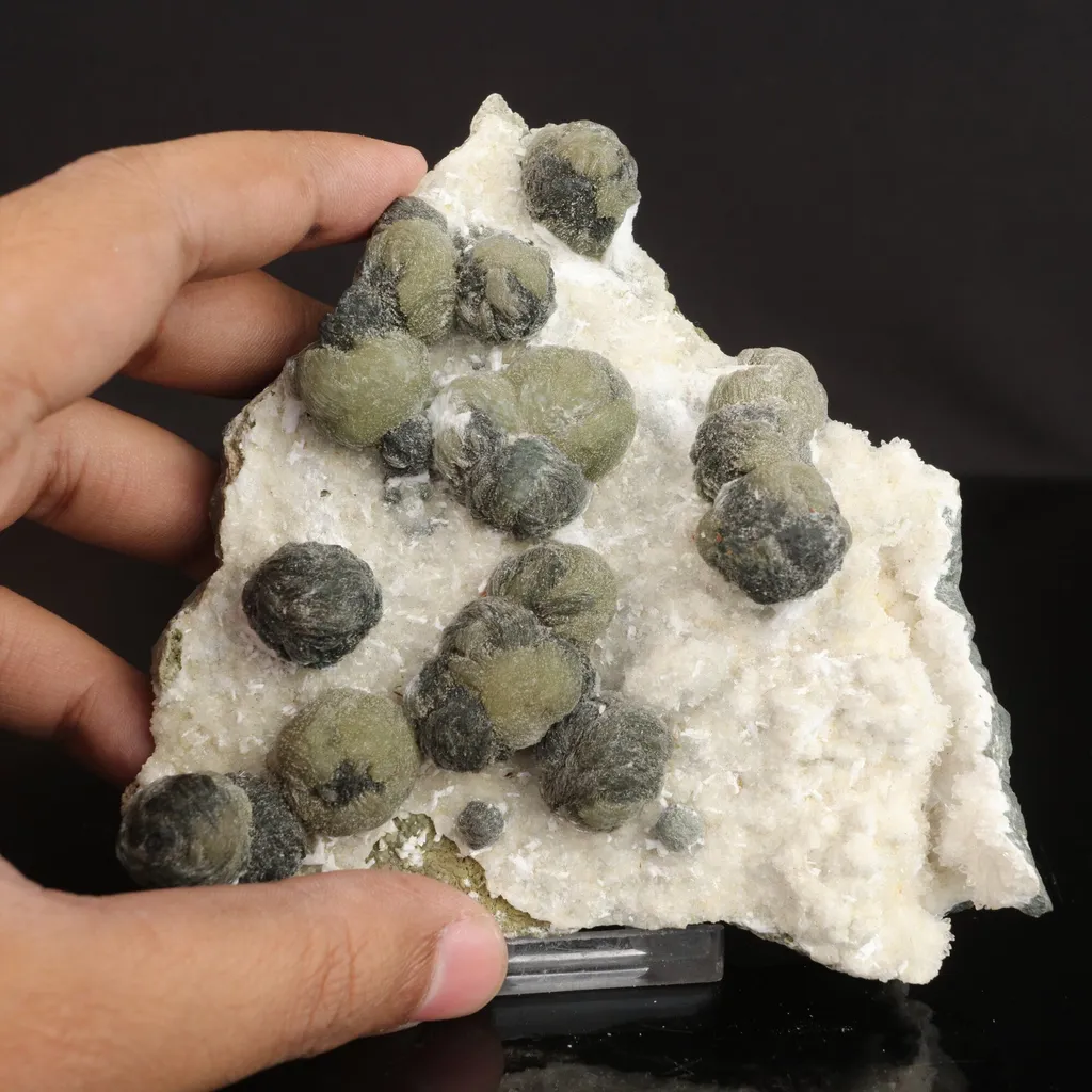 Very Rare Green Gyrolite Crystals from the early 90's Natural Mineral Specimen - image 4