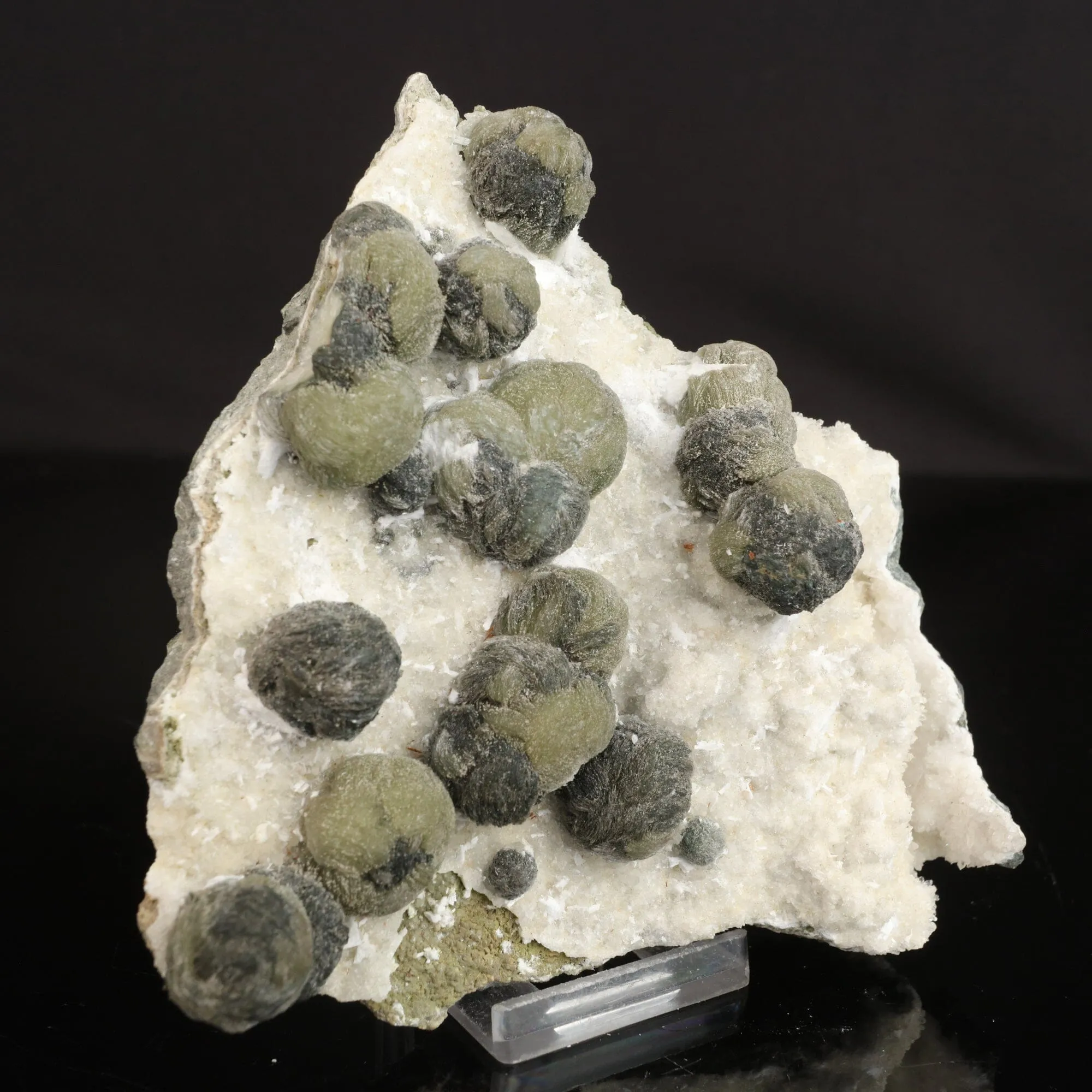 Very Rare Green Gyrolite Crystals from the early 90's Natural Mineral Specimen - image 3
