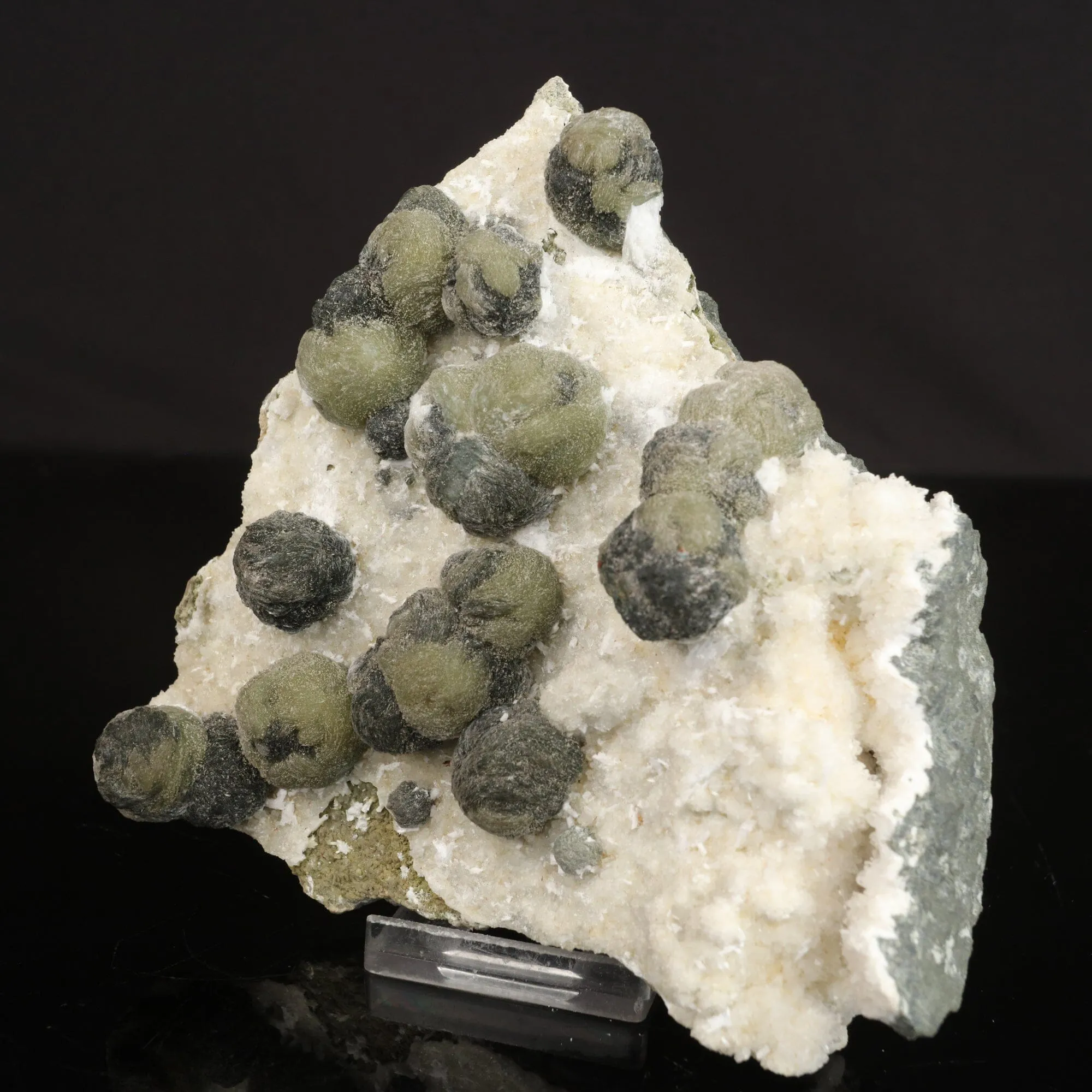 Very Rare Green Gyrolite Crystals from the early 90's Natural Mineral Specimen - image 2