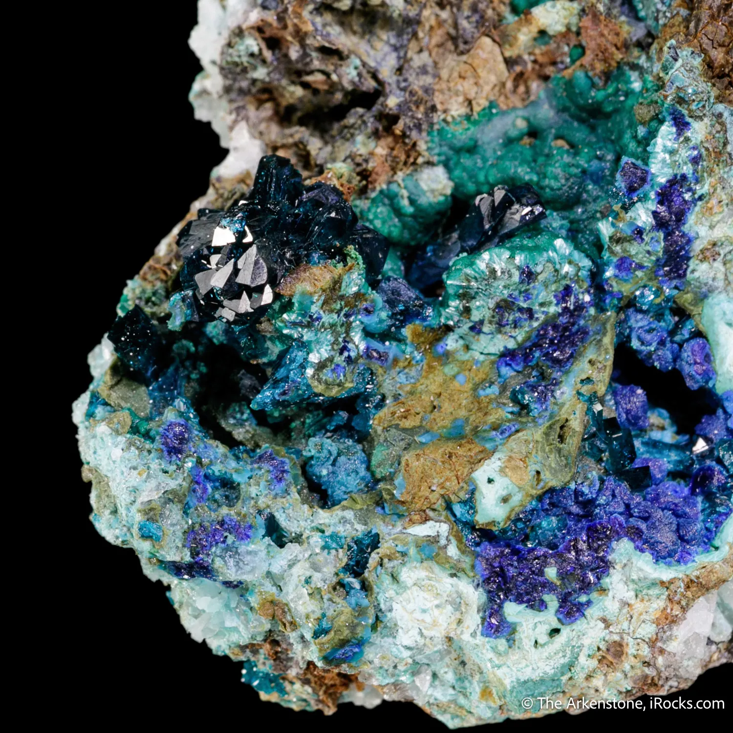 Veszelyite, Cuprodongchuanite, Azurite - image 6