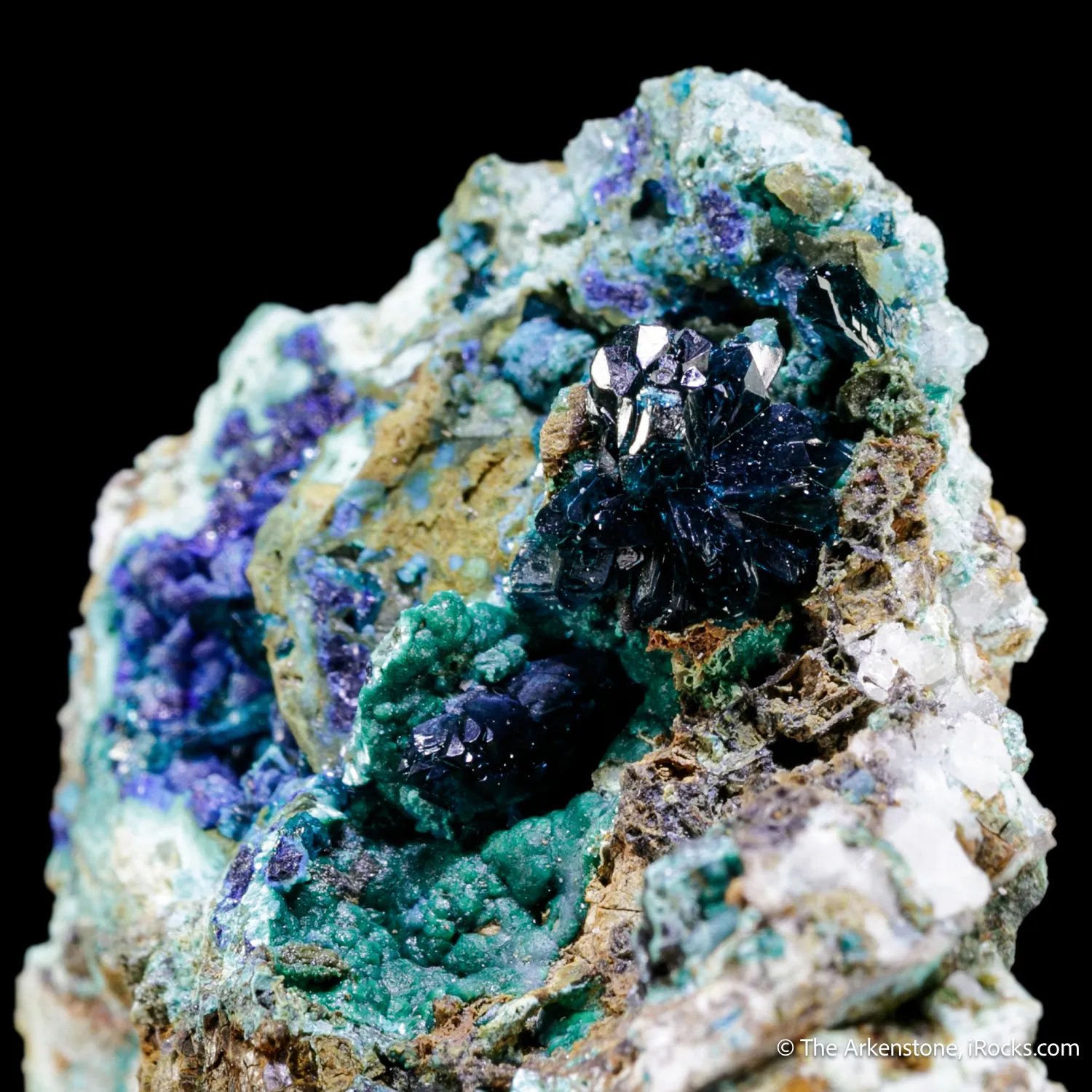 Veszelyite, Cuprodongchuanite, Azurite - image 5