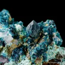 Veszelyite, Dongchuanite on Molybdenite - image 1