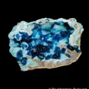 Veszelyite in Hemimorphite pocket - image 1