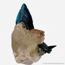 Veszelyite on Quartz - image 2