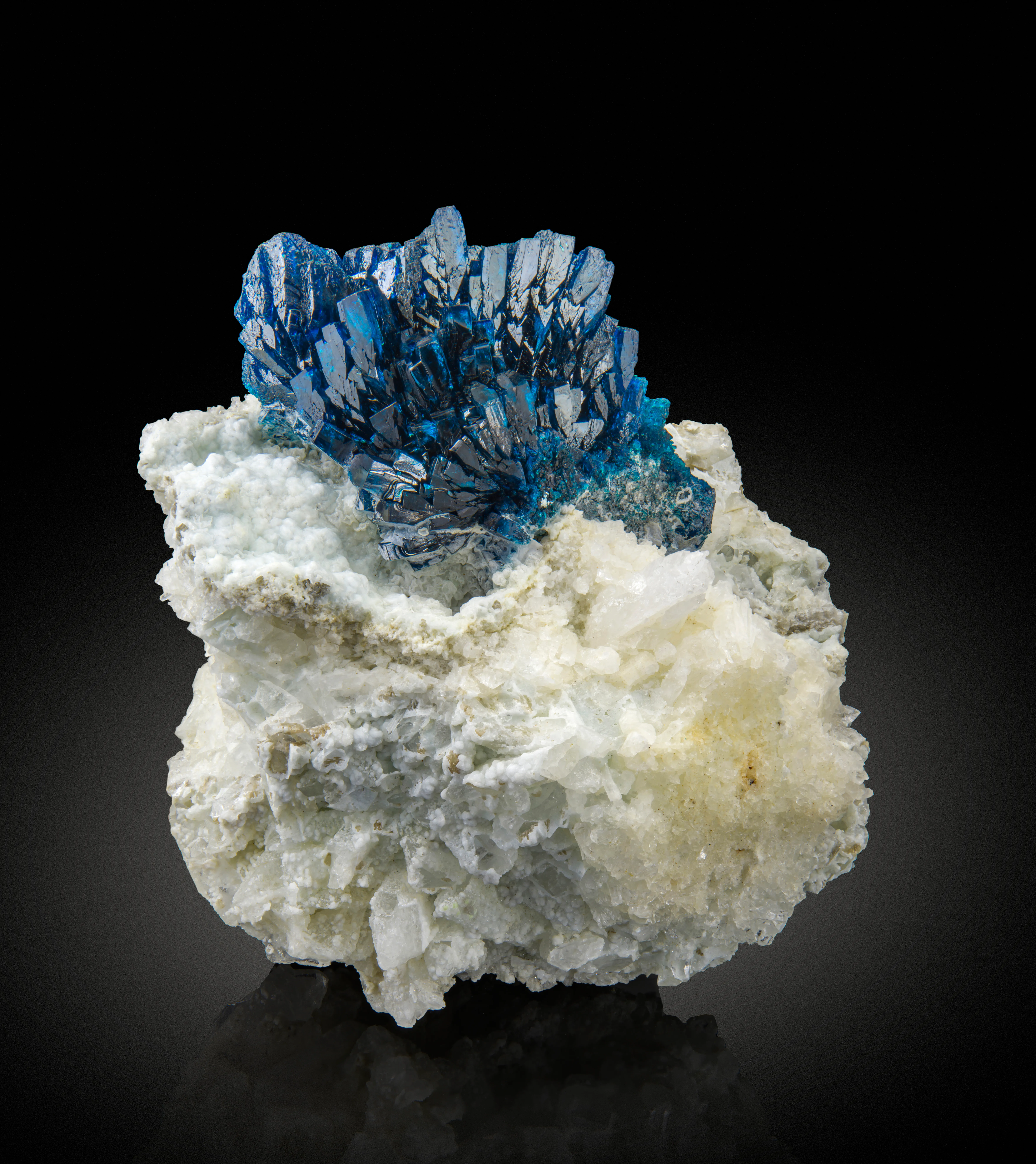 Veszelyite on Quartz - image 1
