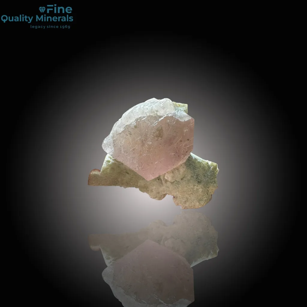 Vibrant Apatite on Feldspar Matrix image