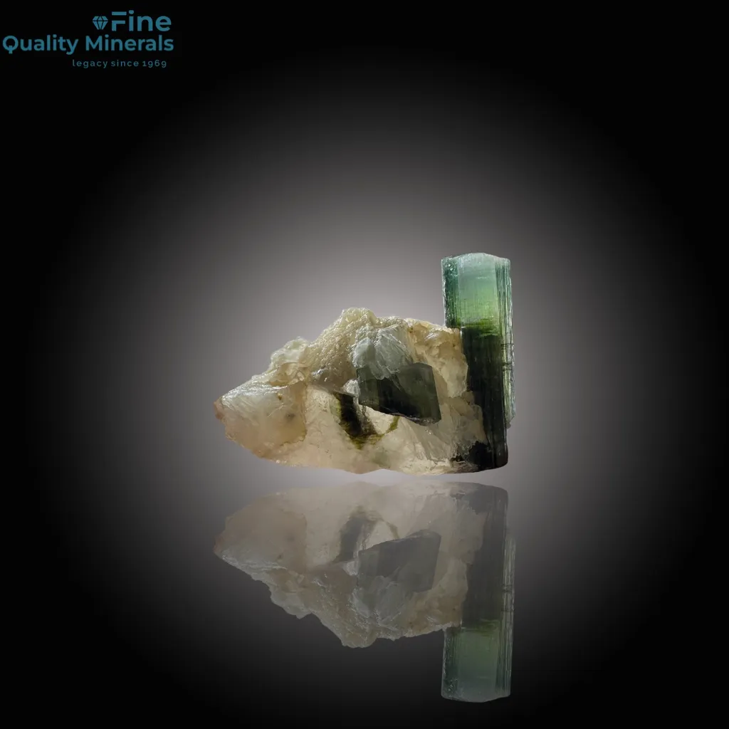 Vibrant Green Tourmaline on Matrix – Gemmy Specimen image